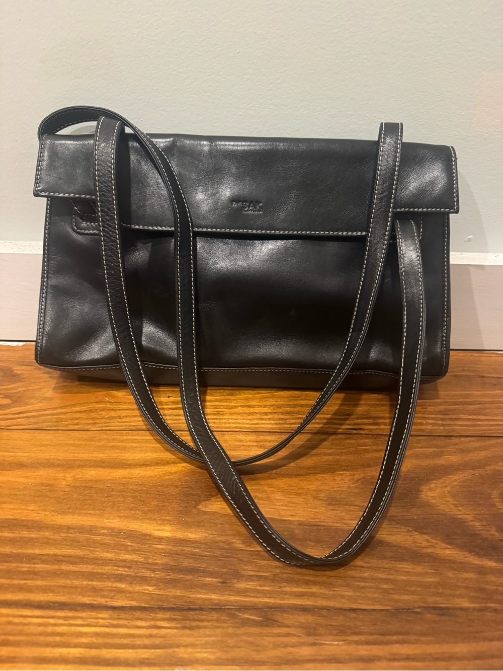 The Sak Black Leather Shoulder Bag
